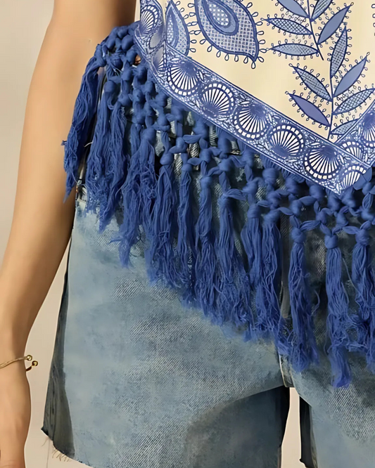 Aegean Shell Fringe Top
