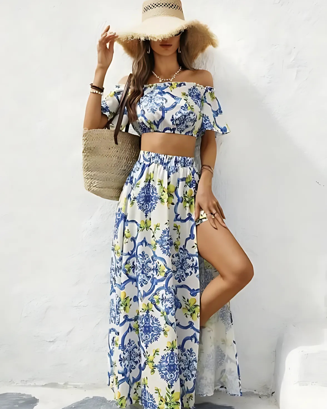 Coastal Paisley Tassel Trim 3-Piece Set