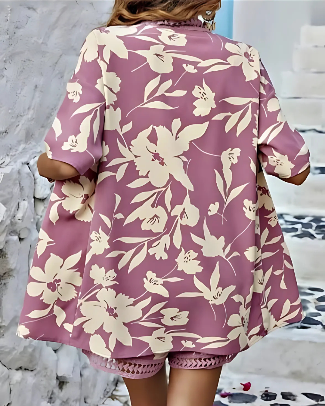 Floral Lace Patchwork Commuter Set