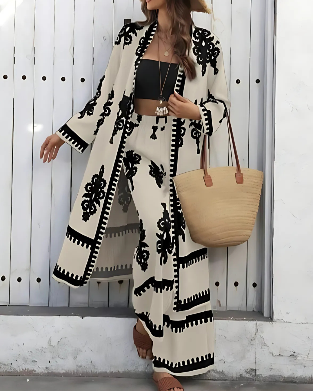 Boho Chic Embroidered 3-Piece Set