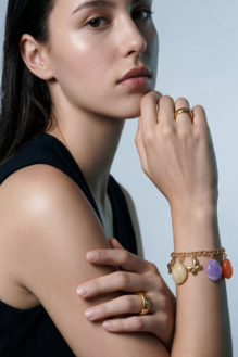 Aura Butterfly & Pebble Drop Bracelet