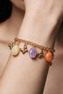 Aura Butterfly & Pebble Drop Bracelet