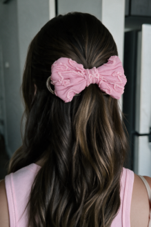 Silver Floral Blossom Bow Pin – Delicate Hair Statement
