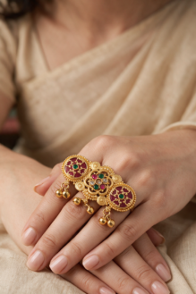 Royal Ruby Emerald Hand Harness